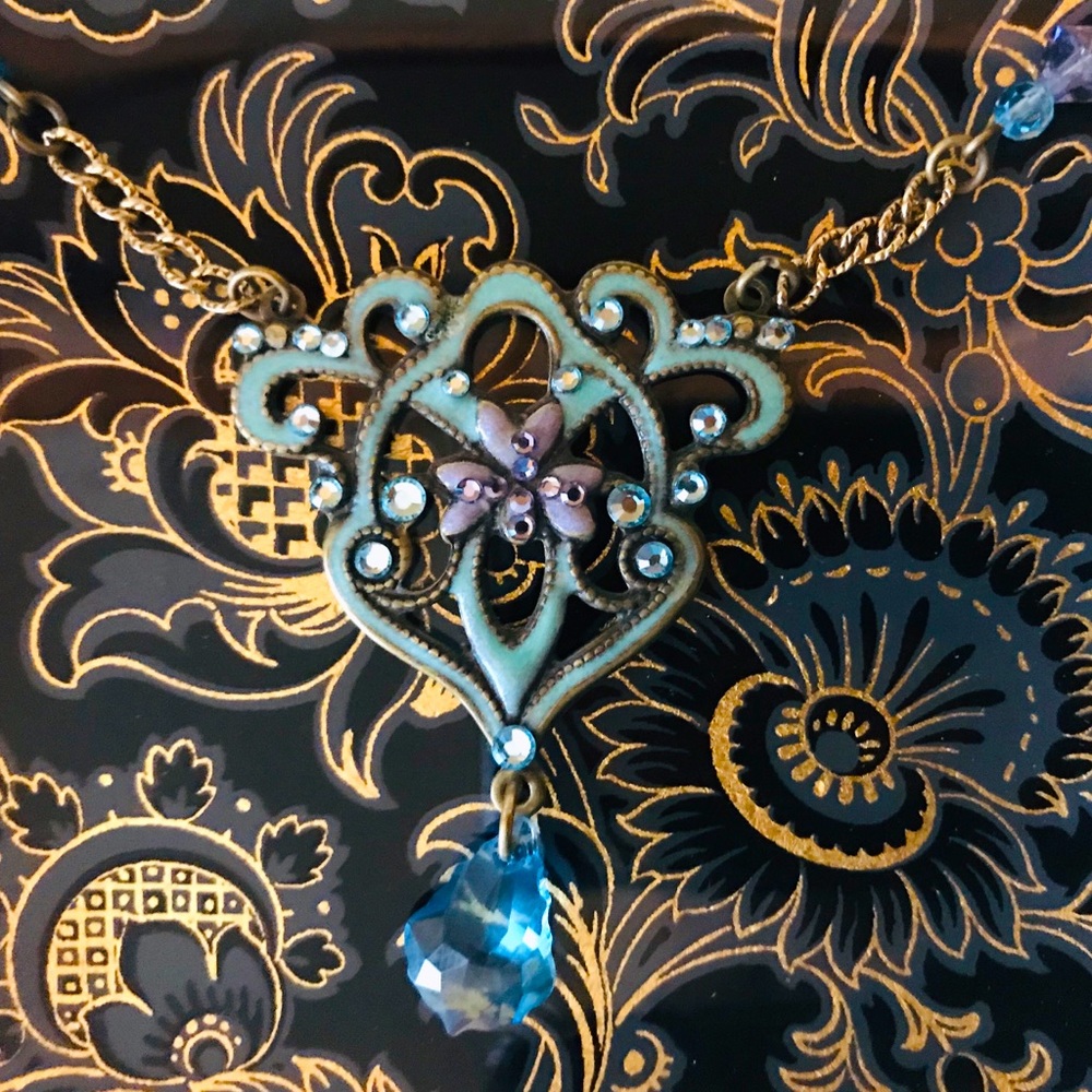 Anne Koplik Enamel Bead Pendant Necklace: USA Made